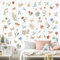 decalmile Wandtattoo Kinderzimmer Boho Blumen Wandaufkleber Wildblume Schmetterlinge Wandsticker Schlafzimmer Wohnzimmer Babyzimmer Wanddeko