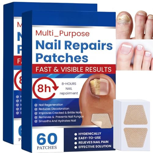 Xinyig 120Pcs Fungal Nail Treatment, Extra Strong Nail Repair Patches, Blue, Fungal Infection, Nail Treatment, Toenail Stickers