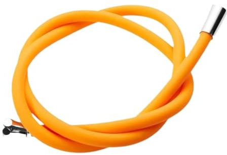 DoRysk Flexibler Silikon-Brauseschlauch, Anti-Wicklung, Verlängerung, Hochdruckrohr, Duschkopf-Rohr, Badezimmer-Wasserhahn-Zubehör, Gelb, 1,5 m