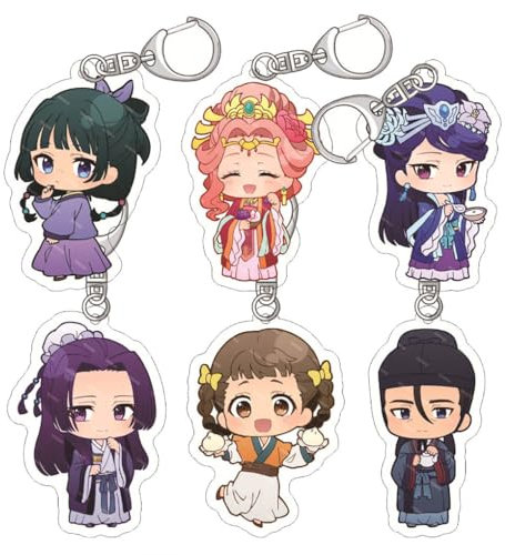 6 Pcs Die Tagebücher Apothekerin Schlüsselanhänger Anime Figur Mamao Cosplay Zubehör Apothecary Diaries Acryl Anhänger Set