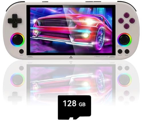 NULA TRIMUI SMART PRO Retro Handheld Game Console Built-in 128G SD Card Pre-Installed 12700+ Games, 5-inch Linux System A133P Processor Support WiFi Battle