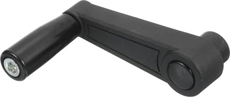 sourcing map 10x105mm (Dia x L) Revolving Handwheel Machine Handle, Universal Lathe Crank Grip Replacement for Industry Lathe Milling Grinding Machine, Black (Square Hole)