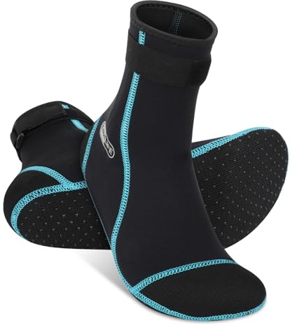 Gimilife Neoprensocken, 3MM Neopren Socken Damen Herren, Neoprenschuhe Wassersocken Thermosocken Taucherschuhe für Tauchen, Schnorcheln, Schwimmen, Surfen, Segeln, Kajakfahren