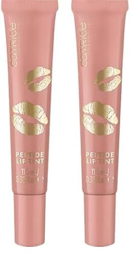 Catrice Cosmetics Tinte labial con péptidos KISS & GLOW, dar volumen, brillante, 11.5 ml (Paquete de 2)