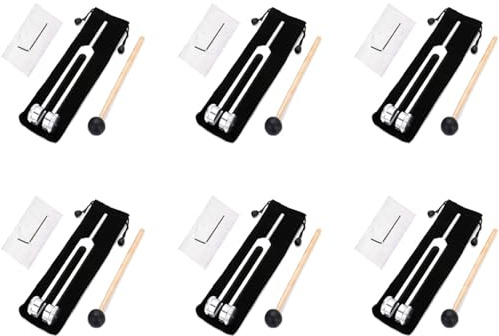 Uooduby 6X 128 Hz Tuning Fork Weighted Bio-Acoustic Tuning Fork for Therapy 128 Hz Acoustic Slider Tuning Fork
