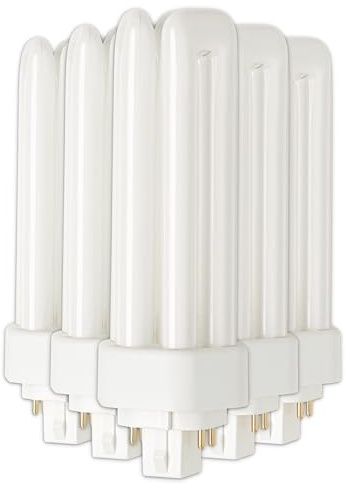 CLAR Ampoule Fluorescente Gemini T/E 32W 4000K GX24q-3 Lumière Blanche Neutre CFL Professionnelle Tube Compact Haut Flux 4 Broches Remplacement Éclairage Technique Cuisine Bureau Atelier Précis