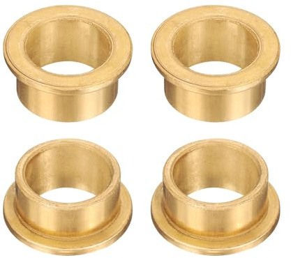 QUARKZMAN 4Stk Flansch Gleitlager Hülse Sinterbronze Buchsen 16x20x10mm | Selbstschmierende Lager mit 25x2mm Flansch Niedrigem Reibungskoeffizienten für Elektromotoren, 3D-Drucker, Maschinenbau
