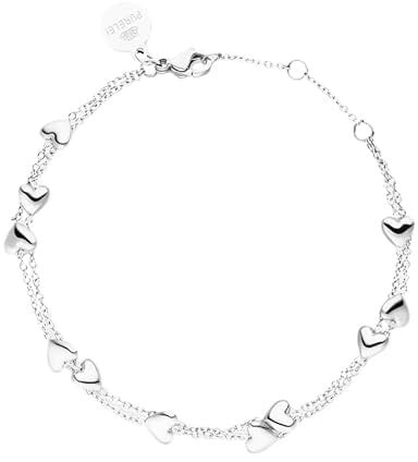 Purelei Alohi Heart Armband – Zweireihiges Herz Damen Armband – Aus hochwertigem, langlebigem Edelstahl – Verstellbare Länge 16-19 cm – Hawaiianisch inspiriert & wasserfest