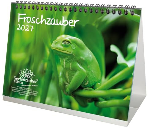 Froschzauber Frösche DIN A5 Tischkalender für 2027 Frosch - Seelenzauber