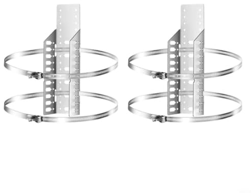 Entgoinggo Lot de 2 supports de montage pour réservoir d'expansion en acier inoxydable - Support mural réglable pour chauffe-eau - 33 cm
