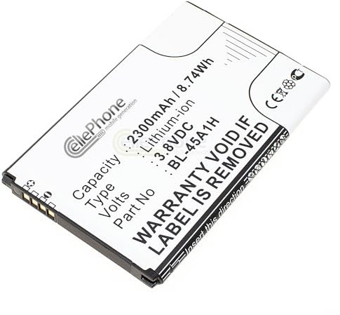 cellePhone Akku Li-Ion kompatibel mit LG F670 K10 K410 M2 Q10 (Ersatz für BL-45A1H)