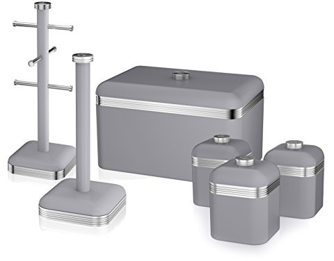 Swan 6 Piece Retro Kitchen Set (Grey)