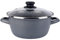 MAGEFESA K2 Gransasso. Casseruola 24 cm + coperchio in vetro. Esterno Grigio Modellato. Antiaderente Fisura Pietra, Adatto a tutti i tipi di cottura, Speciale induzione. 50% di Risparmio energetico.
