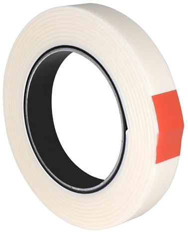 Klebeshop24 Montageklebeband doppelseitig 6 mm x 2 m auf Rolle | stark klebend, 2 mm dick, weiß