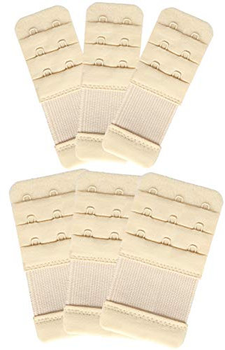 Women's Bra Extenders 2 Hook and 3 Hook Elastic Bra Extension Strap, 6 Pieces
