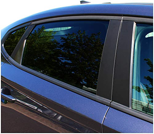 AlphaShield AlphaShield Folienset für BCD Säulenzierleisten, Lackschutzaufkleber, Auto selbstklebendes Autozubehör, passgenaue Klebefolie FX03 Carbon schwarz.