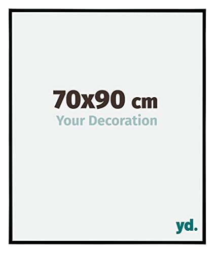 Your Decoration - Cadre photo 70x90 cm - Noir Mat - Cadre Photo en Plastique Avec Verre acrylique - Anti-Reflet - Cadre 70x90 - Evry