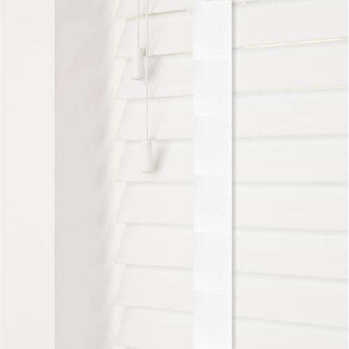 Faux Wood Venetian Blind [White, 60cm Width x 120cm Drop, Tape]