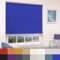 Straight Edge Dim-Out Roller Blind - Easy Fit Home Office - 60cm Width x 160cm Width Drop - Electric Blue