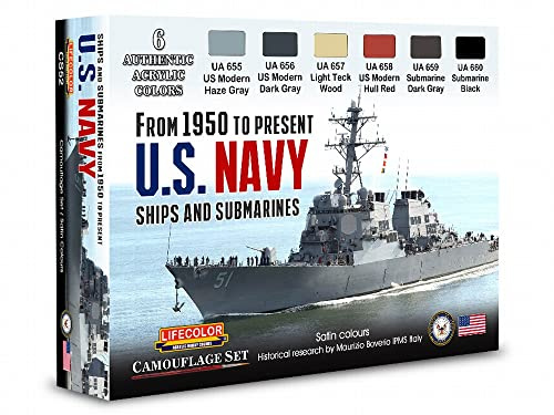 Lifecolor CS52 US Navy Ships and Submarines From 1950 to Present