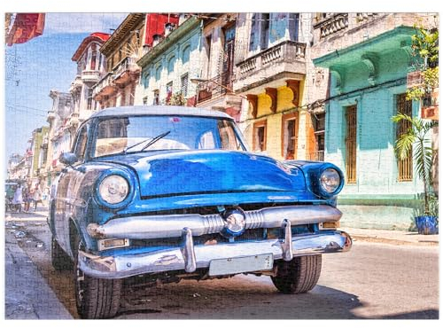 MyPuzzle Oldtimer in Havanna, Kuba - Premium 1000 Teile Puzzle - MyPuzzle Sonderkollektion von Puzzle Galaxy