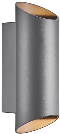 Nordlux 2218231050 Nico Wandleuchte, rund, anthrazit, IP54 | 5704924010989