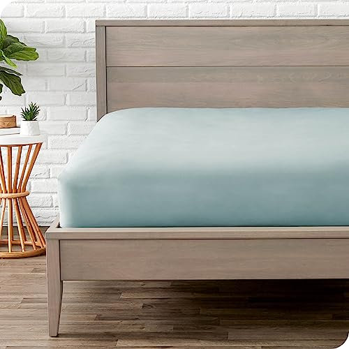 Bare Home - Spannbettlaken 90 x 200 cm - Doppelt gebürstete Polyester-Mikrofaser - 30 cm Tiefe Tasche - Oeko-TEX Standard 100, 90 x 200, Hellblau