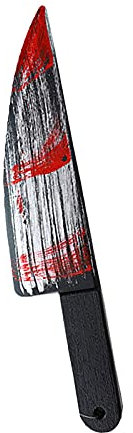 Cockjun Halloween Plastik Blutiges Messer, Simulation Kunstblut Saxt und Sichel Horror Halloween Kostüm Zubehör Requisiten für Jugendliche und Erwachsene (B)