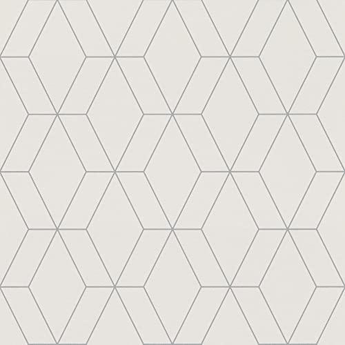 Rasch Papier peint 278606 - Papier peint brillant avec motif géométrique de lignes fines - 10,05 m x 0,53 m (Lx), gris