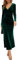 BUOYDM Women Elegant Velvet Long Sleeve Wrap V Neck Ruched Bodycon Cocktail Party Maxi Dress Dark Green M