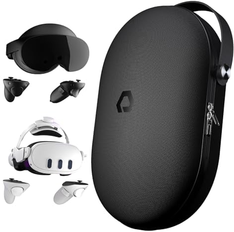 DESTEK CC2 Case for Meta Quest 3/ Quest Pro/Pico 4 - Hard Shell, Organized Storage, Travel & Storage