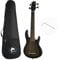 Batking Ukulele basso fretless 4 corde ukulele, basso Uku elettrico con custodia (nero)
