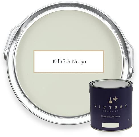 Victory Colours Killifish No. 30 Pale Green Eco Paint - 2.5 Litres - Kitchen/Bathroom Emulsion (Soft Sheen)