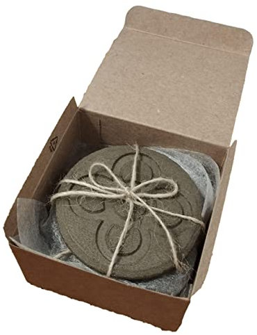 4 posavasos redondos Panot, Flor de Barcelona, rajola, hormigón, baldosa, bodas, despedidas, evento, regalo, Cataluña, Yumilab