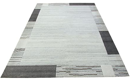 Nepal Teppich Handgeknüpft Grau Beige 100% Wolle Orientteppich 174x241 cm N-78