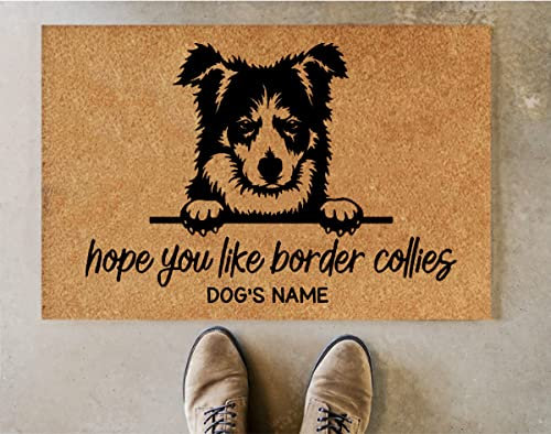 Indoor Outdoor Mat Hope You Like Border Collies Custom Dog Door Mat Resist Dirt Funny Entrance Door Mats For Bathroom Inside Outside 40X60Cm