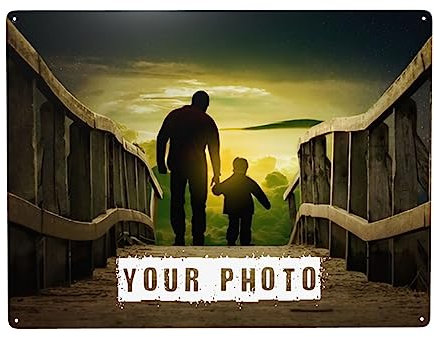 GZYZXP Custom Metal Sign, Custom Metal Signs Personalized, Custom Garden Signs with Photo, Customized Tin Wall Signs Decor, Shed Signs Personalised with Photo, for Outdoor Door Home Wall Decor