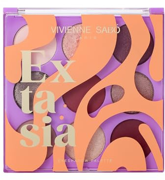 Vivienne Sabo - Eyeshadow Palette Extasia – Lidschattenpalette mit 9 pigmentierten Nuancen in mattem, satiniertem und glänzendem Finish, leicht verblendbar und ideal für vielseitige Looks
