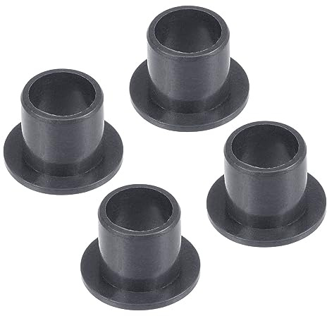 Kozelo 4 Stück Flansch Gleitlager Hülse, 8.12x10.12x1002 Buchse mit 1x14.84mm Flansch POM Selbstschmierende Gleitbuchsen, Schwarz