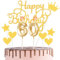 HONGCI Happy 60th Birthday Cake Topper & Birthday Candles Gold Number 60 Candles for Birthday Cake - 60th Birthday Candles Cake Cupcake Topper Birthday Cake Decorations for Women Men Birthday Gold