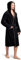 Twinzen Peignoir Homme Eponge Noir - 100% Coton Velours Premium OekoTex - Robe de Chambre Ultra Douce - Taille XXL