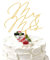 Irikdescia® Mr & Mrs Cake Topper, Elegante Hochzeitstorten Dekoration, Einzigartiges Design, für Hochzeiten, Geschenke, Hochzeitstag, Machen Sie den Kuchen noch Strahlender(Gold)