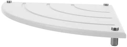 Garneck Nordic Fan-shaped Diatom Mud Absorbs Water and Dries Quickly. Corner Storage Cup Holder Toiletries Tray White Arc Stone Drying Mat Protector Absorb Water Diatomite