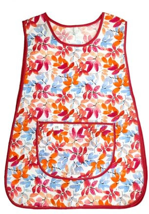 MAGIE DI CASA Kasack für die Küche mit zentraler Tasche, 60 x 86 cm, hergestellt in Italien, Tropika Purpur, cm.60x86