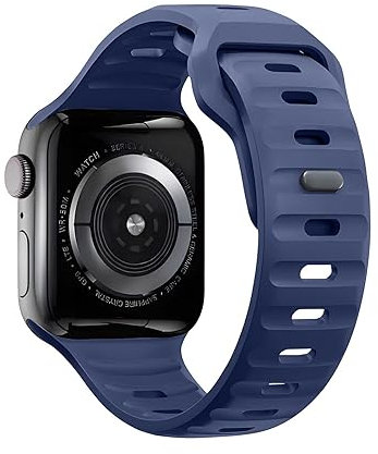 Compatible with Apple Watch Straps 46mm 49mm 45mm 44mm 42mm for Women Men, Unique Design Silicone Fitness Sport Wristbands Bands for iWatch Strap Ultra 2/1 Series 10/9/8/7/6/5/4/3/2/1/SE Blue