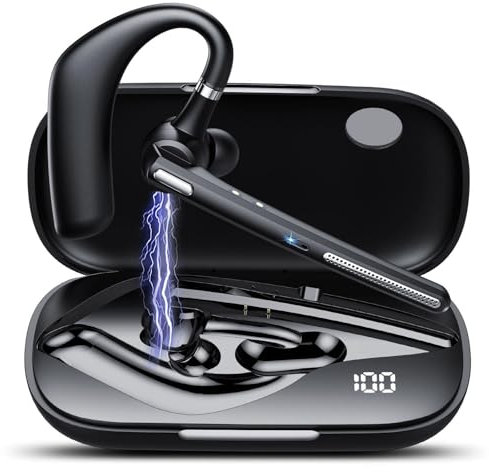 CASCHO Bluetooth Headset Telefon mit Mikrofon Bluetooth Kopfhörer Kabellos,48Hrs Talk Wireless Headset Bluetooth Freisprech