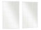 Giftdecor Espejo de Pared Blanco Metal Cristal Ventana 90 x 150 x 2 cm