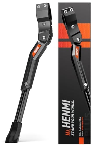 HENMI Fahrradständer 24-29 Zoll Plus, Hinterbauständer rutschfest Seitenständer Fahrrad Höhenverstellbar für Mountainbike, Trekkingrad, Rennrad, Cityrad
