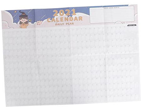 EXCEART 1 Stück 2021 Studienplan Memo Wandkalender 2021 Zeitplan 2021 Tagesplan Zeitplan Wandkalender Wandkalender Planer Memo Wandkalender Papierkalender