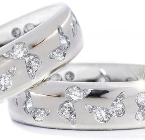 Lehourmast Ring Ringe Damen Bijouterie Herren Schmetterlingsring Für Damen 5 Weiß